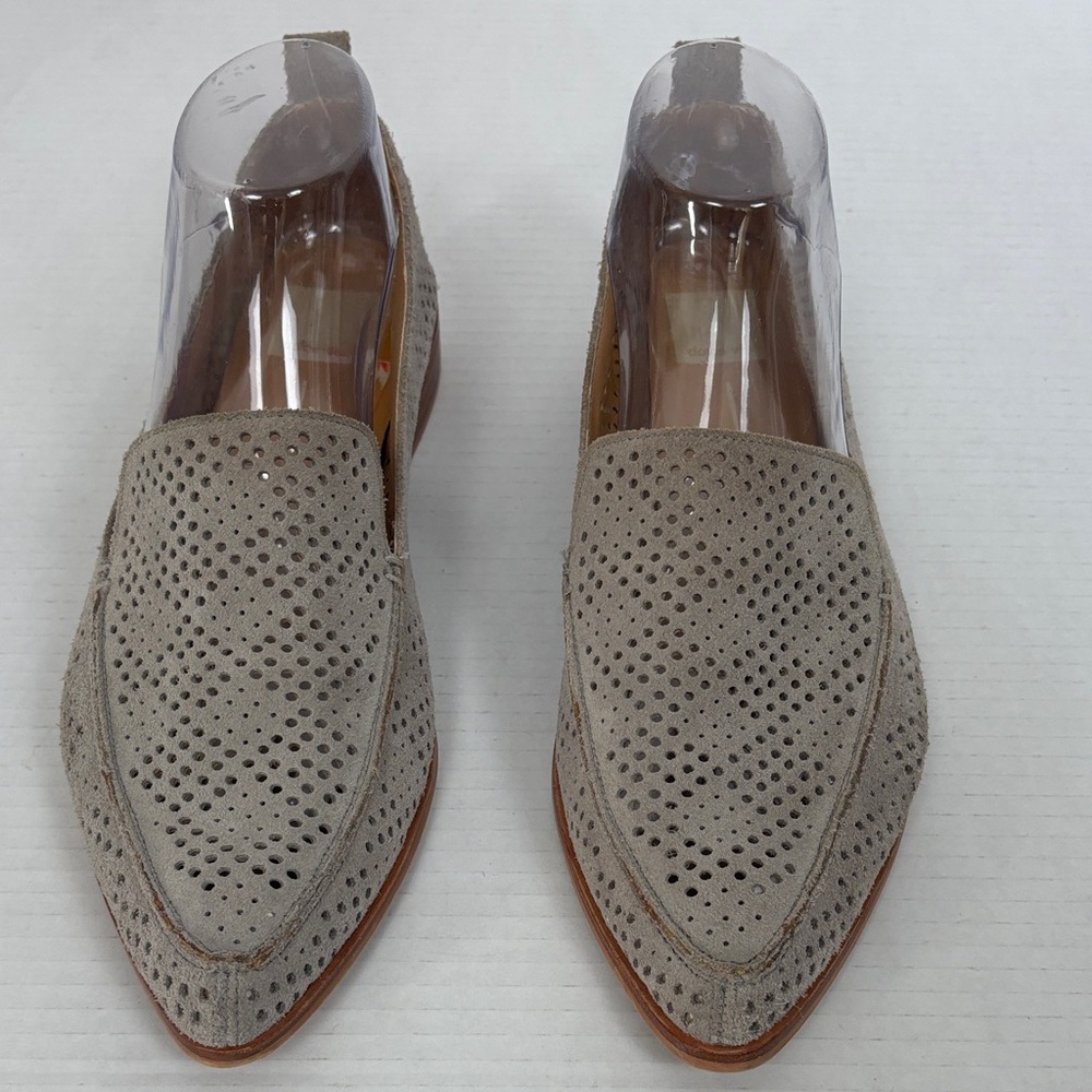 Dolce Vita Women’s Gray suede Kleo Perforated Loafers 9.5